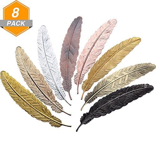 Metal Feather Bookmarks