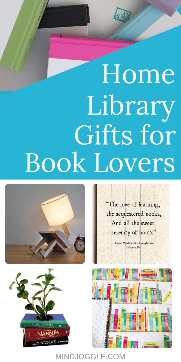 Home Library Gifts for Book Lovers. Gifts to make a comfortable and cozy home library where anyone will want to curl up and read. 