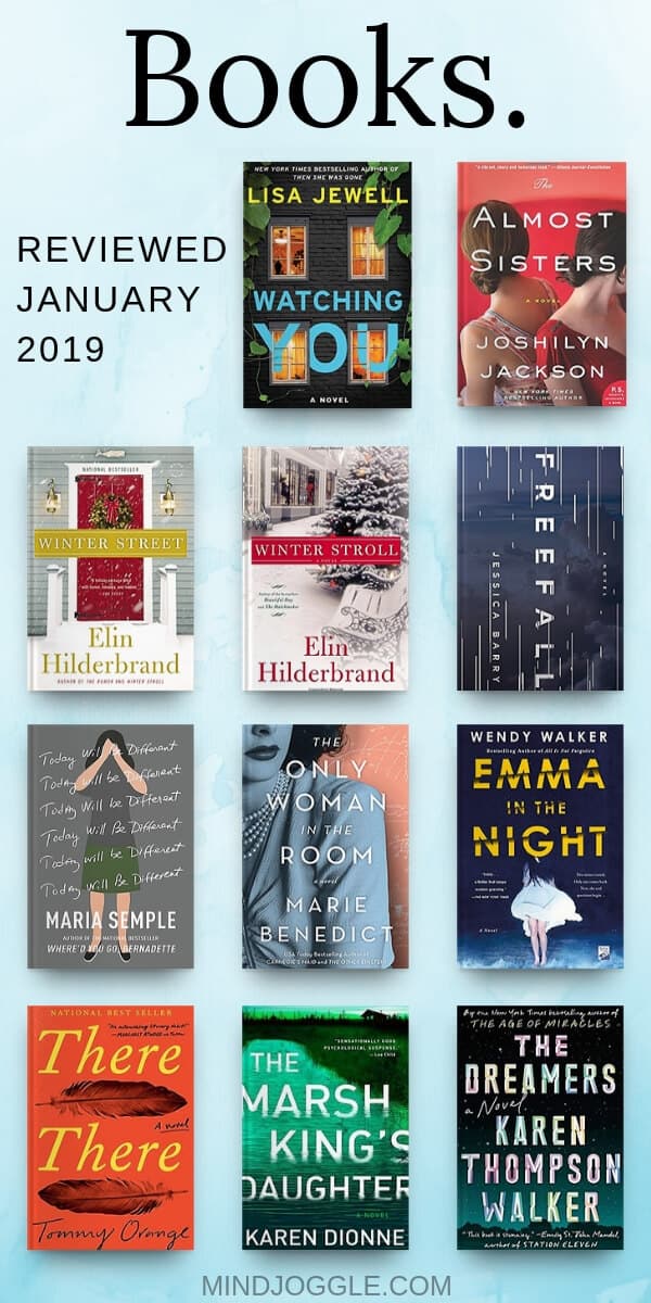 Books to read and skip in January 2019, including Winter Street, Winter Stroll, The Marsh King's Daughter, The Only Woman in the Room, There There, Freefall, The Almost Sisters, Emma in the Night, The Dreamers, and Today Will Be Different, and Watching You. #books #bookstoread #bookreviews #amreading #reading #booklover #bookworm #thriller #historicalfiction