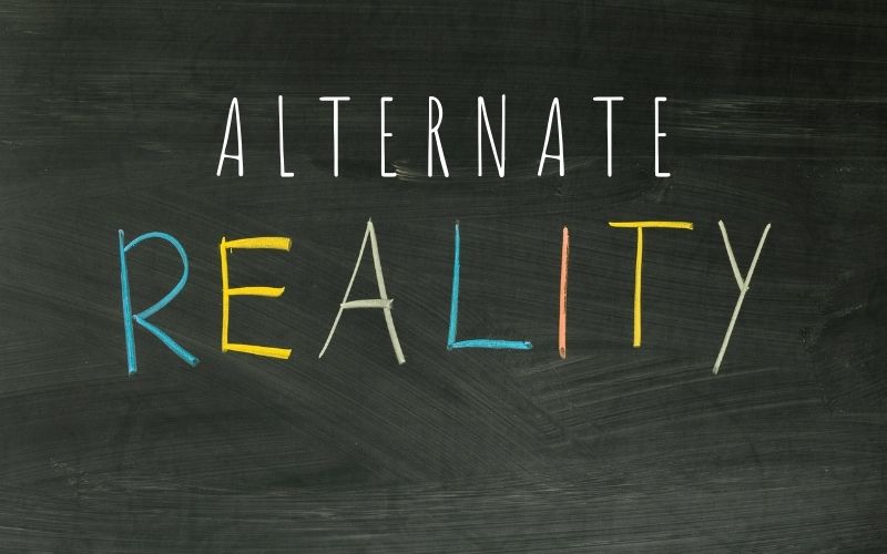 Alternate Reality written in chalk
